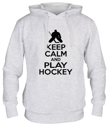 Толстовка худи Keep calm and play hockey