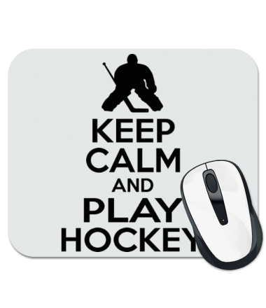 Коврик для мыши Keep calm and play hockey