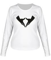 Женская футболка длинный рукав Yoga yoni mudra фото