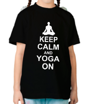 Детская футболка keep calm and yoga on фото