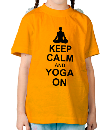 Детская футболка keep calm and yoga on