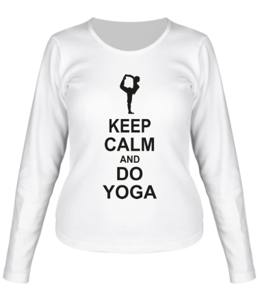 Женская футболка длинный рукав Do yoga