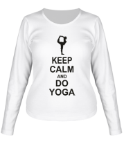 Женская футболка длинный рукав Do yoga фото