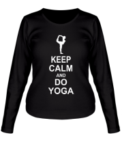 Женская футболка длинный рукав Do yoga фото