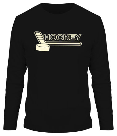 Мужская футболка длинный рукав Hockey (Хоккей) glow