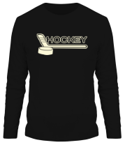 Мужская футболка длинный рукав Hockey (Хоккей) glow фото