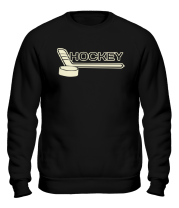 Толстовка без капюшона Hockey (Хоккей) glow фото