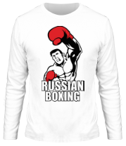 Мужская футболка длинный рукав Russian boxing