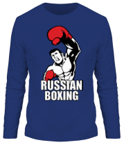 Мужская футболка длинный рукав Russian boxing фото
