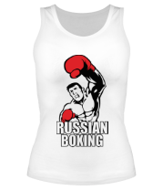 Женская майка борцовка Russian boxing фото