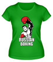 Женская футболка Russian boxing фото