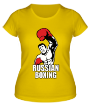 Женская футболка Russian boxing фото