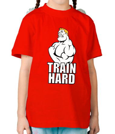 Детская футболка Train hard(Тренируйся усердно)