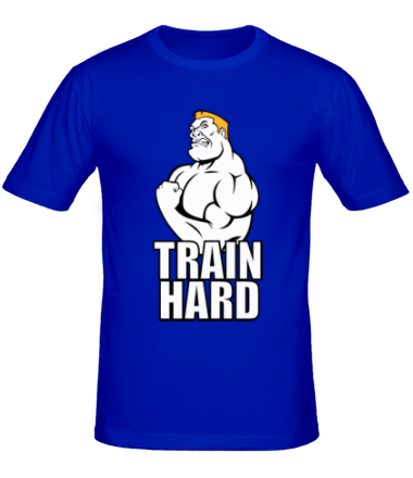 Мужская футболка Train hard(Тренируйся усердно)