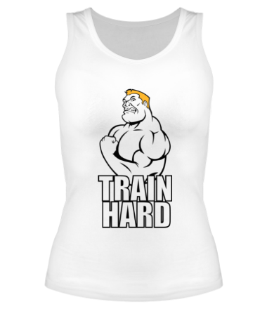 Женская майка борцовка Train hard(Тренируйся усердно)