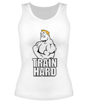 Женская майка борцовка Train hard(Тренируйся усердно) фото