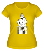 Женская футболка Train hard(Тренируйся усердно) фото