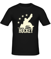 Мужская футболка Hockey glow фото