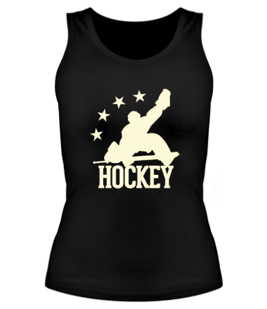 Женская майка борцовка Hockey glow