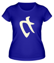 Женская футболка Иероглиф Сила glow фото