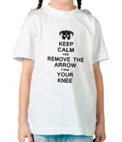 Детская футболка Keep Calm And remove the arow фото