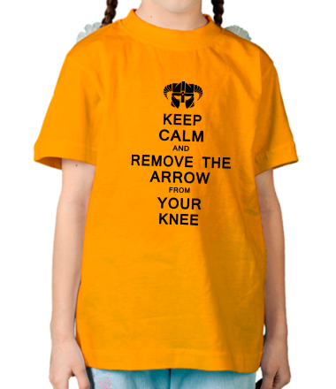 Детская футболка Keep Calm And remove the arow