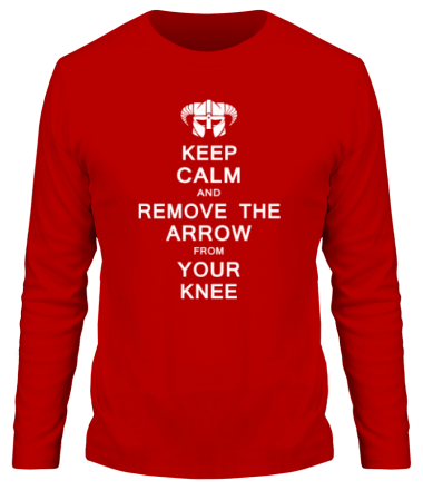 Мужская футболка длинный рукав Keep Calm And remove the arow