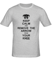 Мужская футболка Keep Calm And remove the arow фото