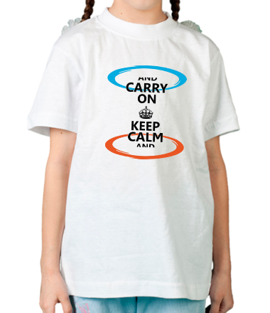 Детская футболка Keep calm... (portal)