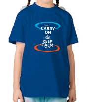 Детская футболка Keep calm... (portal) фото