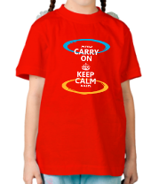 Детская футболка Keep calm... (portal) фото