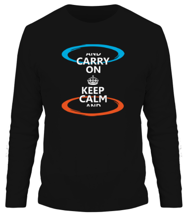 Мужская футболка длинный рукав Keep calm... (portal)
