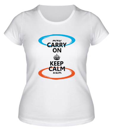 Женская футболка Keep calm... (portal)