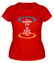 Женская футболка Keep calm... (portal)