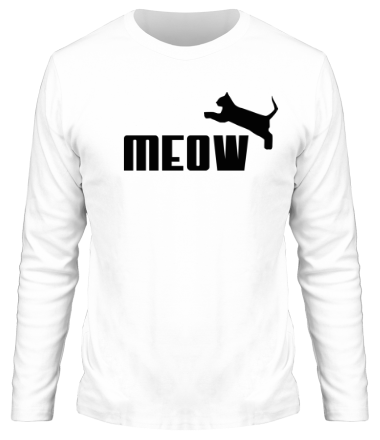 Мужская футболка длинный рукав Meow