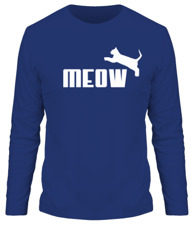 Мужская футболка длинный рукав Meow