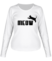 Женская футболка длинный рукав Meow фото
