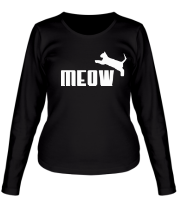 Женская футболка длинный рукав Meow фото