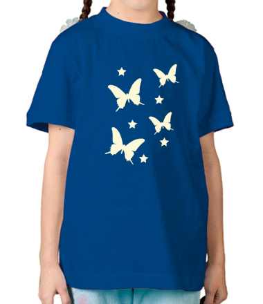 Детская футболка Бабочки glow