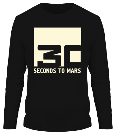 Мужская футболка длинный рукав 30 seconds to mars glow