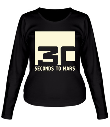Женская футболка длинный рукав 30 seconds to mars glow