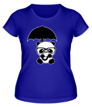 Женская футболка Панда с зонтом фото
