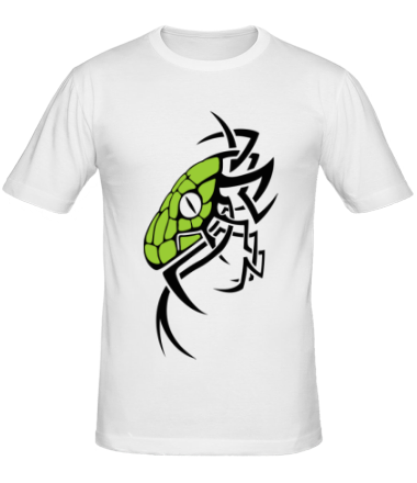 Мужская футболка Змея - рисунок в стиле тату