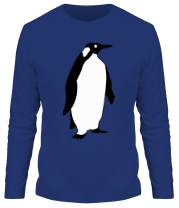 Мужская футболка длинный рукав Пингвин фото