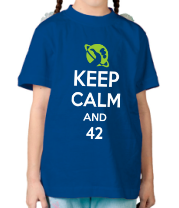 Детская футболка Keep calm and 42 фото