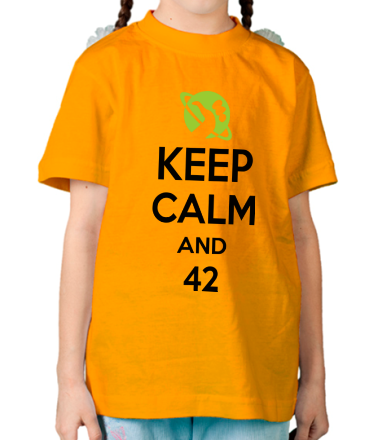 Детская футболка Keep calm and 42