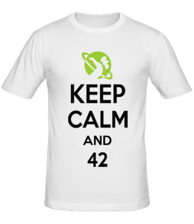 Мужская футболка Keep calm and 42