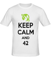 Мужская футболка Keep calm and 42 фото