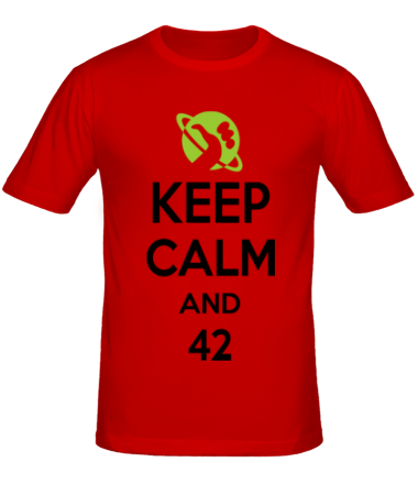 Мужская футболка Keep calm and 42