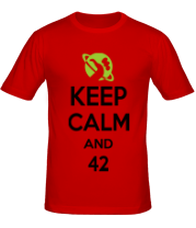 Мужская футболка Keep calm and 42 фото
